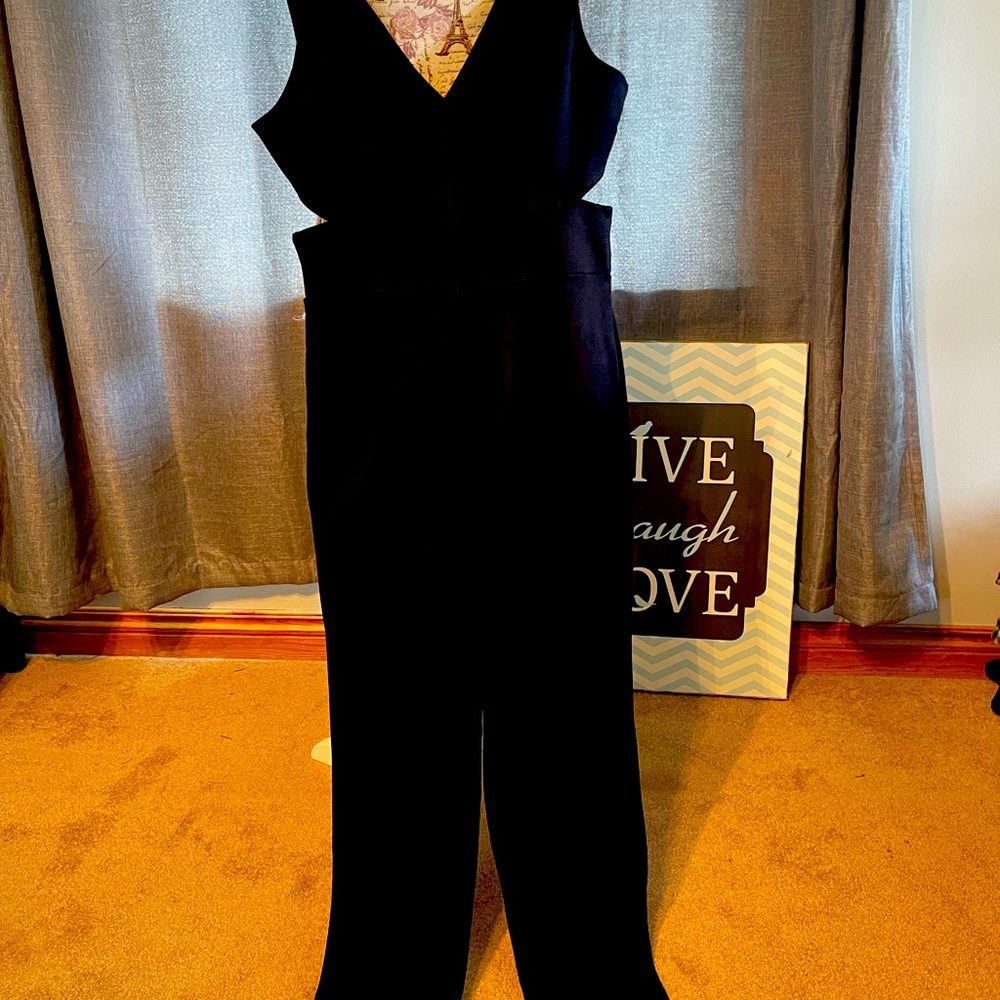 Tank body jumpsuit with sides showing
